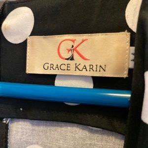 Black and white polka dot dress